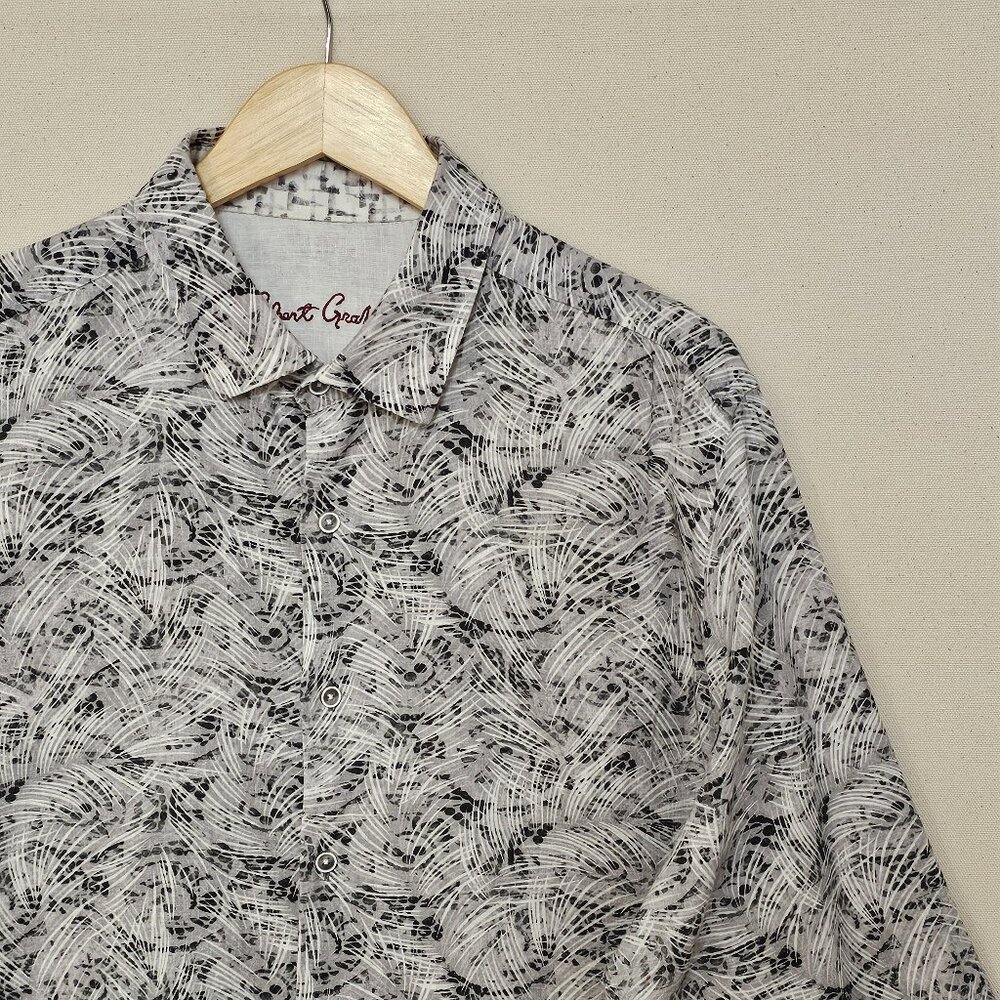 Robert Graham Linen Blend Button Down Classic Fit XXL